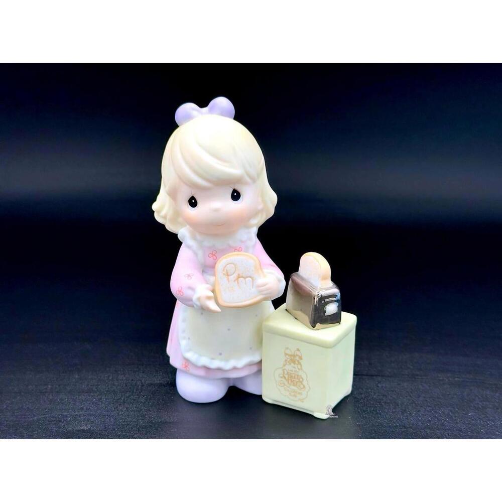 Precious Moments Vintage Girl with Toaster Figurine Collectible Christmas Gift